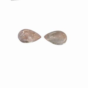 Natural Morganite Gemstone Pear Shape Cabs Pair Loose Stone LGS65