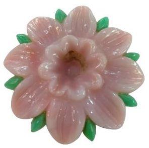 Natural Pink Opal Gemstone Carving Flower Hand Carved Loose Stones