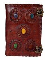 Embossed Leather Five Stone Journal Leather Note Book