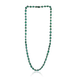 Natural Gemstone Pave Diamond Necklace