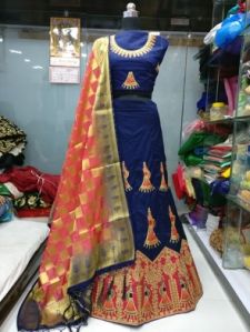 Satin Silk fabric Embroidery work Lehenga Choli