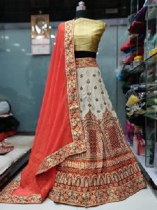 Design 9004 Wholesale Catalogue,Jacquard , Silk fabric,Embroidery work, Lehenga Choli