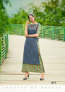 Rayon Fabric Print Work Kurti