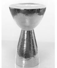 HAMMERED METAL STOOL
