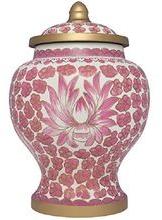 Cloisonne Pink Cremation Urn