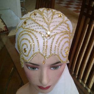 Beaded Muslim hijab