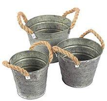 Garden Bucket with Rope Handles