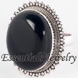 Filigree Black Onyx Ring