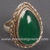 Filigree Green Onyx Ring