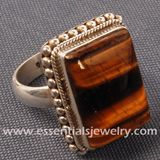 Filigree Tiger Eye Rings