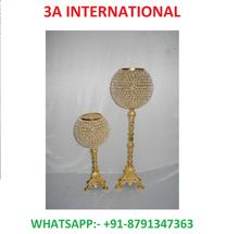 Metal gold plated candle holder