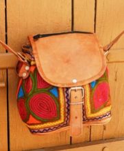 Hand made real leather shoulder bag