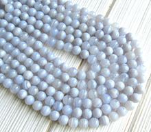 blue lace agate beads strands