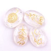 Crystal Quartz Oval Shape Reiki Set