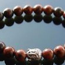 Mahogany Obsidian Stretchable Buddha Bracelet