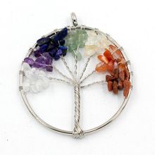 Mix crystal tree of life pendants