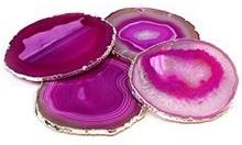 Natural Pink Agate Slice Coaster