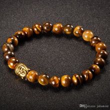 Yellow Tiger Eye Buddha Bracelet