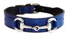 Blue Leather Dog Collars