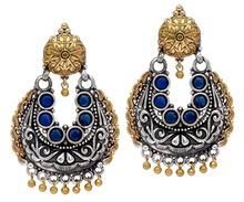 Designer Silver Kundan Polki Earrings