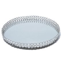 Crystal mirror tray for wedding table