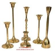 Gold Pillar Candlestick Holder