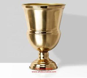 Metal Gold Flower Urn