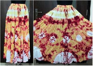 tie-dyed cotton skirt