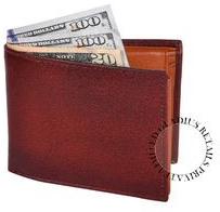 Genuine Leather Wallet with zip coin pocket