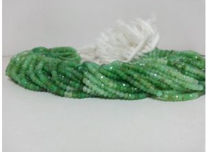 100% Natural Chrysoprase Faceted Rondelle Beads Strand