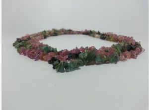 100% Natural Watermelon Tourmaline Uncut Chips Beads Strand