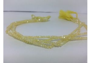 3mm Lemon Cubic Zirconia Faceted Rondelle Beads