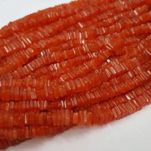 Carnelian Plain Square Beads