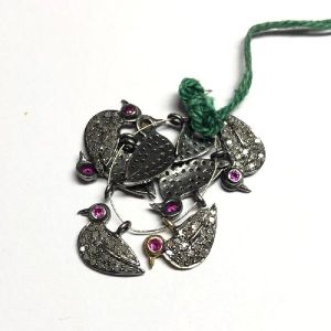 Duck Shape Natural Diamond Charms