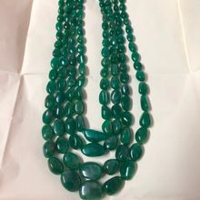 Emerald Smooth Tumble Beads Necklace