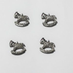 Natural Diamond Swinging Horse Charm