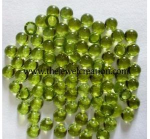 Natural Peridot Smooth Round Cabochon