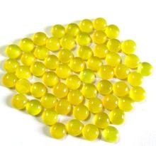 Yellow Chalcedony Round Smooth Cabochon