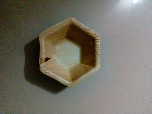 Hexagonal Areca Leaf Bowl