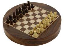 Round Wooden Chess Board