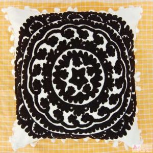 Black Woolen Embroidered Cushions