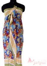 Cotton Floral Printed Long Sarong Scarf Bikini Cover Ups-Craft Jaipur