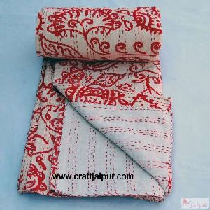 Floral Printed Indian Cotton Gudari Blanket