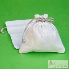 Handmade Small Gift Drawstring Bags, Cotton Small Pouches