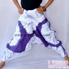 Handmade Tie-Dyed Cotton Harem Pants Women Buggy Yoga Trouser-Craft Jaipur