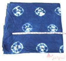 Handmade Tie Dyed Indigo Blue Cotton Shibori Printed Fabric-Craft Jaipur