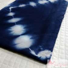 Indigo Dyed Natural Cotton Handmade Shibori Printed Fabric-Craft Jaipur