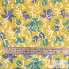 Multi Floral Block Printed Natural Cotton Running Fabrics-Craft Jaipur