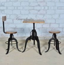 Industrial Cast Iron Crank Table