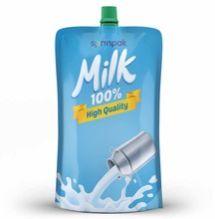 Milk Stand Up Pouch with Center Spout